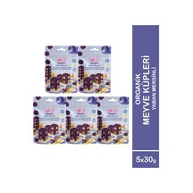 5'li Organik Yaban Mersinli Meyve Küpleri 5 X 30 Gr