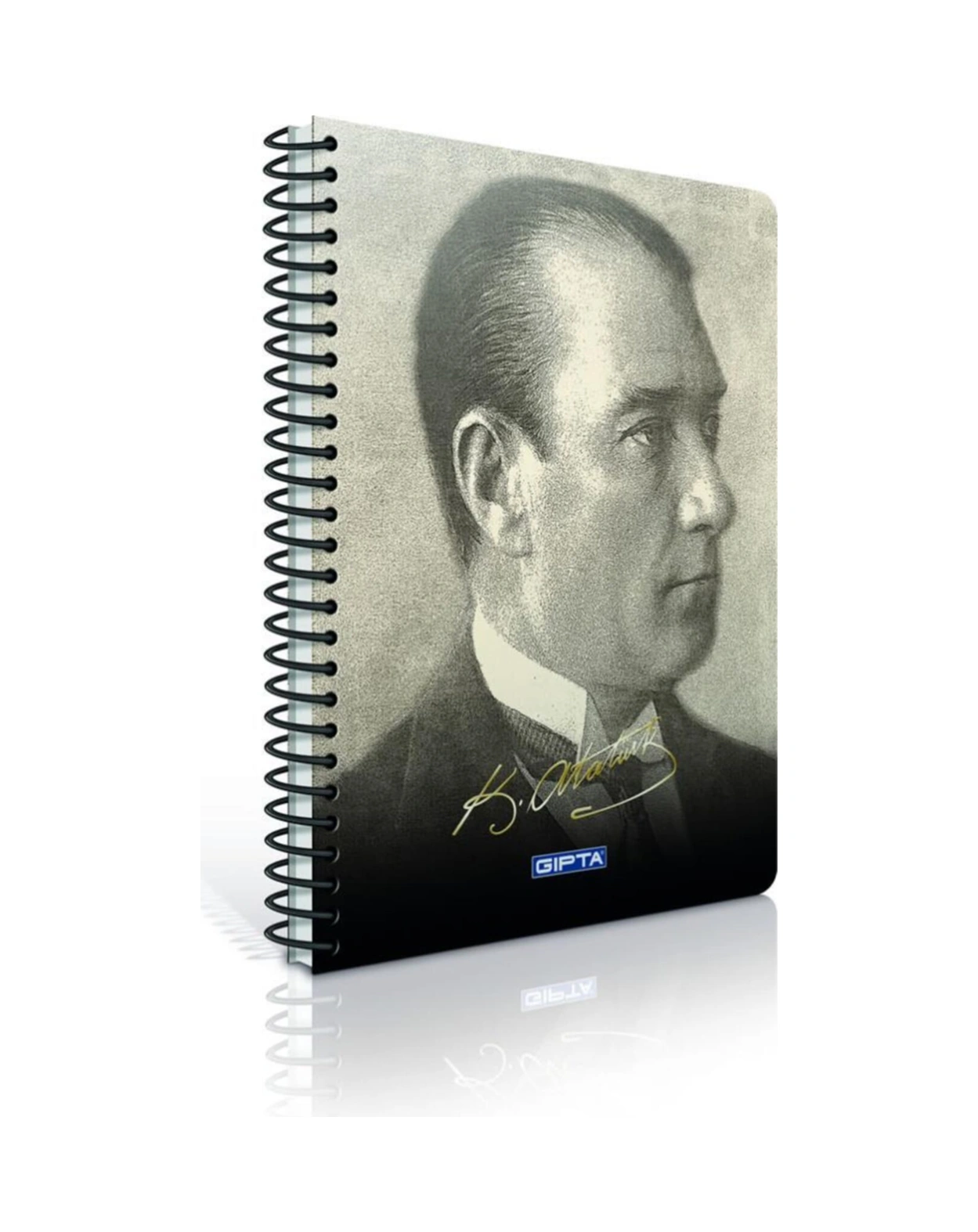 Atatürk A4 Spiralli Karton Kapak Defter 100 Yaprak Kareli Karışık Renklerde 4 Lü Paket