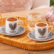 Porsima 11 Porselen 12 Parça Türk Kahve Fincan Takımı 90ml