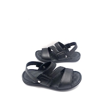 Derilax Hakiki Deri Tam Ortopedik Günlük Giyime Uygun Masajlı Erkek Sandalet Siyah Derilax Hakiki Deri Tam Ortopedik Günlük Giyime Uygun Masajlı Erkek Sandalet Siyah