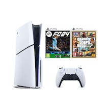 Sony Playstation 5 Slim 1 TB Standart Edition Konsol + PS5 Gta 5 + PS5 FC 24 (İthalatçı Garantili)