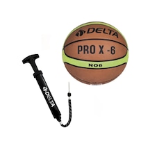 Delta Pro X Deluxe Kauçuk 6 Numara Basketbol Topu + Top Pompası