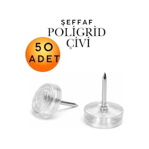 50 Adet Şeffaf Çivili Poligrit Mobilya Masa Sandalye Ayak Koruyucu Plastik Pabuç Zemin Parke Çizilmeyi Önleyici Gürültü Engelleyici Tampon Pabuç Seti Ev Ofis Ahşap Mobilya Ayak Tapası Pimi Keçesi Şeffaf Şeffaf