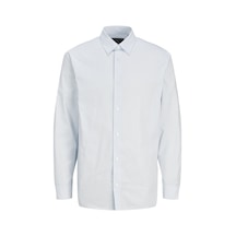 Jack & Jones Jack Jones Erkek Rahat Kesim Çizgi Detaylı Gömlek 12260628 A. Mavi