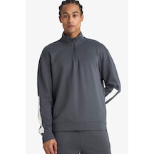Defacto Standart Fit Dik Yaka Yarım Fermuarlı Modal Sweatshirt G5141ax25wnar82 Antrasit-ar82