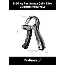 Premium Sayaçlı El Yayı Bilek Kası  Ayarlanabilir El Yayı 5-60 Kg Bilek  Siyah