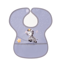 Sevi Bebe Cırtlı Muşamba Önlük Zebra Art 22-183 Lila