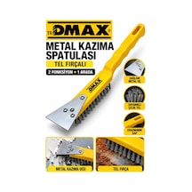 Dmax Metal Kazıma Spatulası Tel Fırçalı Boya Sökücü Pas Temizleme Fırçası Yapışkan Kalıntısı Ve İnat