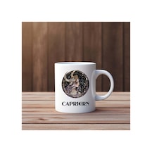 Oğlak Capricorn Tasarım Seramik Kupa Beyaz - 823133862 Beyaz