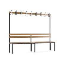 Ayakkabılıksız 6 Ayaklı Tek Taraflı Bank, 9 Kanca, 200x43x170 Cm, Spor Bankı