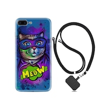 Apple Uyumlu iPhone 6 6S Plus Kılıf Boyun Askılı Super Meow 1715