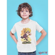 Bumeta Boruto Uzumaki Anime Çizgi Dizi Çocuk Tişört T-shirt Beyaz