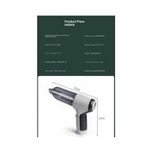 Crackedice 95000pa Araba Vakum Süpürgesi Gri