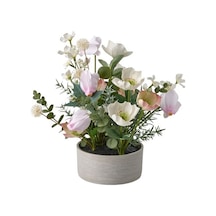 Ikea Fejka Saksılı Yapay Bitki, Pembe-beyaz, 15 Cm, İç-dış Mekan Aranjman