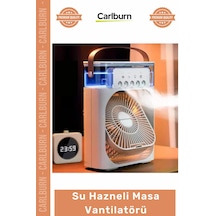 Vantilatör Buzlu Usb Buharlı Nemlendirici 600ml Sessiz Taşınabilir Ofis Tipi Su Hazneli Masa Vantil