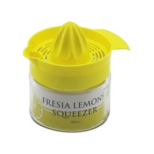 Qlux C-00135 Fresıa Limon Sıkacak 300cc Kulp Sade Cam Hazneli Sarı Plastik Sıkacak - 12'li Paket Diğer
