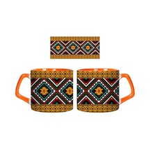 Otantik Desenli Kupa Bardak Tek Adet 0345 Çok Renkli
