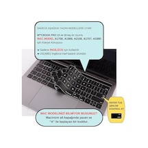 Us İngilizce Klavye Koruyucu Macbook Pro 13 15 Touch Bar Uyumlu A1706 A1989 A2159 A1707 A1990 Amerikan Düz Enter Ansı Silikon Keyboard Cover Siyah