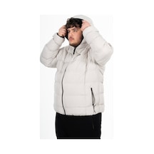 Maraton Sportswear Büyük Beden Erkek Kapşonlu Uzun Kol Basic Taş Rengi Mont 21391-taş Rengi Taş
