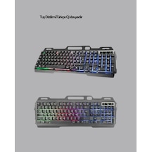 Gaming - 622 - Set Işıklı Klavye Mouse + Bluetooth 5.2 Kulaklık - Muratech - Oyuncu Paketi Diğer