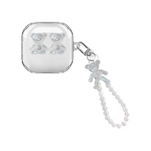 Caseonn Samsung Uyumlu Galaxy Buds Fe - Buds Core Kılıf Figürlü 3d Ayıcık Şeffaf