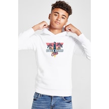 Tshirthane Outer Banks Chill Beyaz Çocuk 3ip Kapşonlu Sweatshirt 001 Beyaz