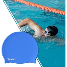 Pembe Silikon Yüzme Havuzu Kapağı Bere Şapka Yumuşak Yüksek Elastik Aşınmaya Dayanıklı Düz Renk Kulak Koruyucu Uzun Saç Yüzmek Şapka Yetişkin İçin Pembe