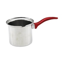 No-4 Çelik Cezve Kırmızı Kulp 5492