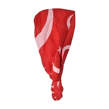 Lastikli Paraşüt Bandana Türk Bayrağı 29 Ekim 23 Nisan 19 Mayıs Kırmızı