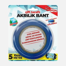 Çift Taraflı Akrilik Silikonize Şeffaf Montaj Bandı