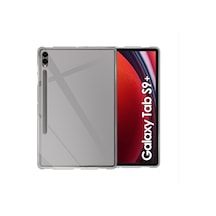 Forzacase Samsung Galaxy Tab S9 Plus 12.4 İnch İle Uyumlu Silikon Kılıf Buzlu Şeffaf - Fc013 Şeffaf