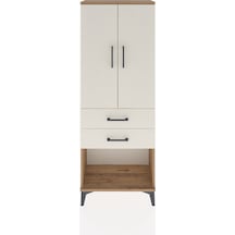 Arges Dolap Tek Raflı 2 Çekmeceli Tek Askılı 60x30x163 Çam-aytaşı Atlas Çam