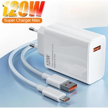 120w Turbo Saniye Göstergeli Hızlı Şarj Aleti Adaptör Kablo Set Markasiz 1 Adet