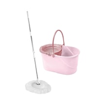 Flora Balerina Galvaniz Saplı Pudra Pembe Temizlik Seti