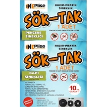 Pratik-hazır Sineklik 80x220 Cm Kapı - 80x150 Pencere-2'li Paket