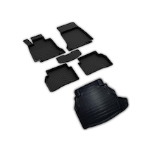 Mercedes C Serisi W205 Ferrous 4D Paspas ve Plastik Setli 3D Bagaj Havuzu 2015 ve Üstü