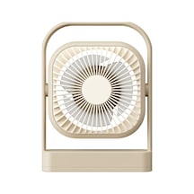 Taşınabilir Usb Şarjlı 3 Kademeli Masaüstü Fan Vantilatör Soğutucu Ys2551 Kahverengi Açık