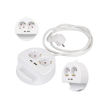 Güncelçarşı 2'li Telefon Standlı Grup Priz 1x Usb, 1x Type-c Girişli Topraklı Çoklu İkili Priz 1.5 Metre Kablo Uzunluğu, Priz Çoğaltıcı 3680 Watt 16 Amper, Usb Type-c Çıkış 5 Volt 2.4 Amper 12 Watt