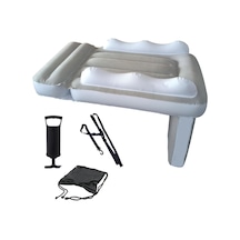 Suntek Çocuklar Için Şişme Uçak Yatağı Arka Koltuk Mat Beyaz Ve Gri Çok Renkli