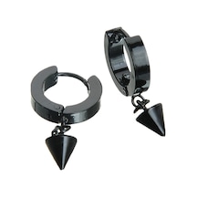 Sallanan Ok Uc Siyah Erkek Küpe Çelik Çift Takı Aksesuar W P24 T5 Çelik