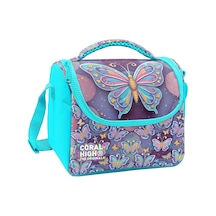 Coral High Kız Çocuk Pastel Renkli Kelebek Desenli Isı Yalıtımlı Beslenme Çantası 37106 Lila - Mor