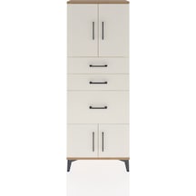 Arges Dolap 2 Raflı 3 Çekmeceli 4 Kapaklı 60x30x163 Çam-aytaşı Çam
