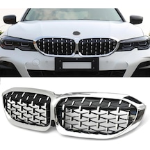 Bmw G20 Ön Panjur Diamond Böbrek Seti Krom 2019-2021