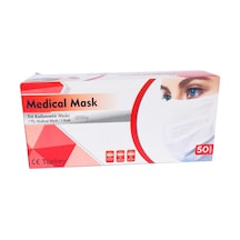 Medical Mask 3 Katlı 50 Adet Maske Beyaz