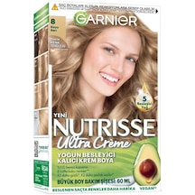 Garnier Nutrisse Yoğun Besleyici Kalıcı Krem Saç Boyası 8 Koyu Sa