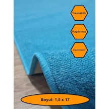 Desensiz Kaydırmaz Yolluk Kilim Halı 1,5x17 Metre Çok Renkli