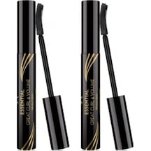 Kıvrım & Hacim Etkili Siyah Maskara - Essential Great Curl & Volume Mascara X 2 Adet Electro Black