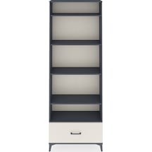 Arges Dolap 5 Raflı Tek Çekmeceli 88x30x243 Antrasit-aytaşı Antrasit
