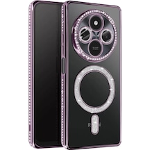 Xiaomi Redmi 14c Joke Simli Magneticsafe Kılıf - Derin Mor -
