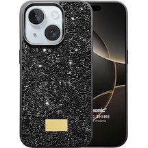 Microsonic Apple iPhone Uyumlu 15 Kılıf Cosmic Shine Siyah -